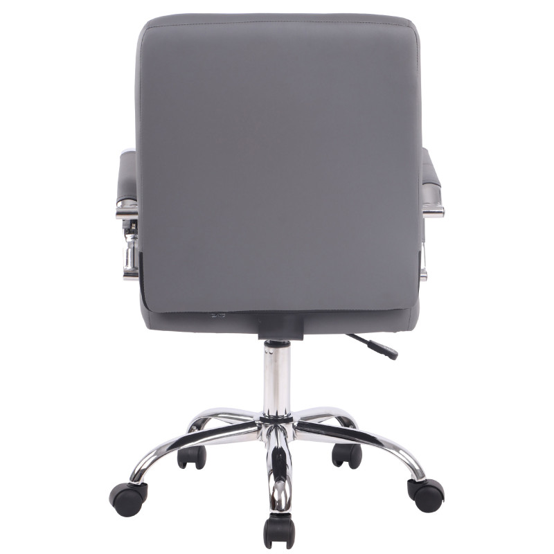 Fauteuil de bureau Deli PRO en similicuir gris