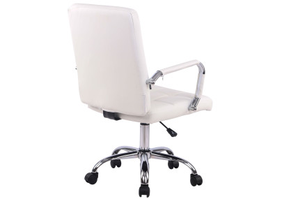 Chaise de bureau Deli PRO, similicuir, blanche