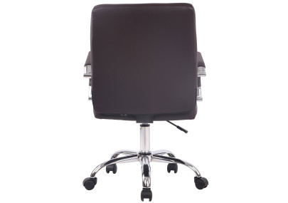 Chaise de bureau Deli PRO en similicuir marron