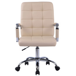 Silla de Oficina Deli Pro Cuero Sintético Crema