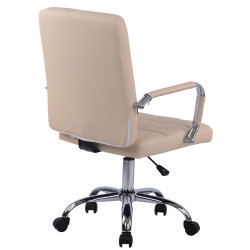 Chaise de bureau Deli PRO en similicuir crème