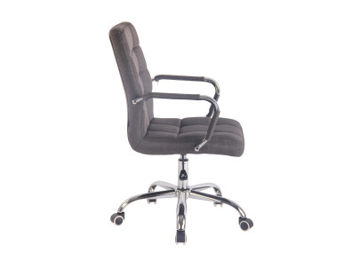 Chaise de bureau en tissu Deli gris foncé