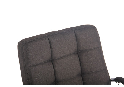 Chaise de bureau en tissu Deli gris fonc?