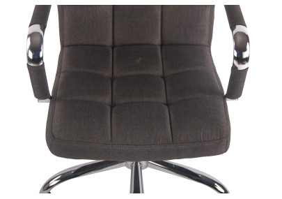 Chaise de bureau en tissu Deli gris fonc?