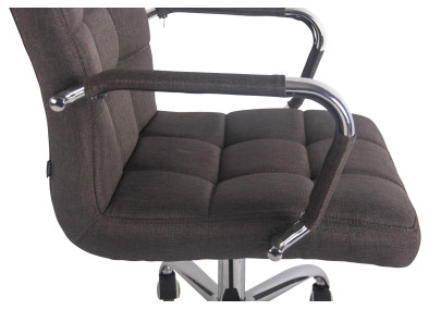 Chaise de bureau en tissu Deli gris foncé