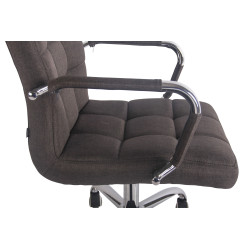 Chaise de bureau en tissu Deli gris foncé