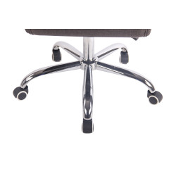Chaise de bureau en tissu Deli gris foncé