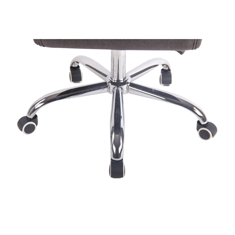 Chaise de bureau en tissu Deli gris foncé