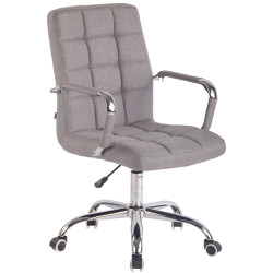 Chaise de bureau en tissu gris Deli