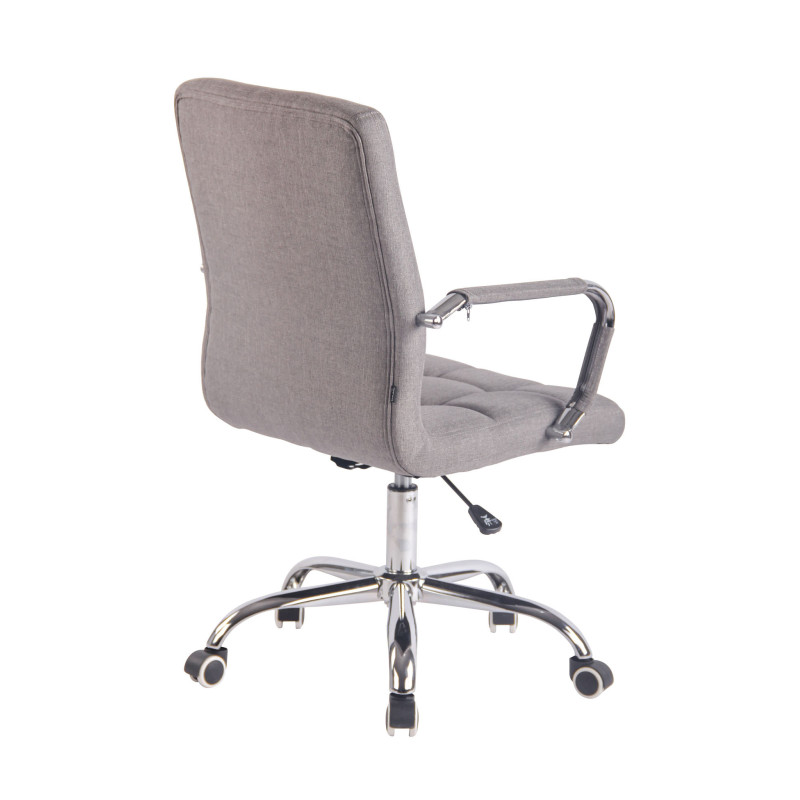 Chaise de bureau en tissu gris Deli