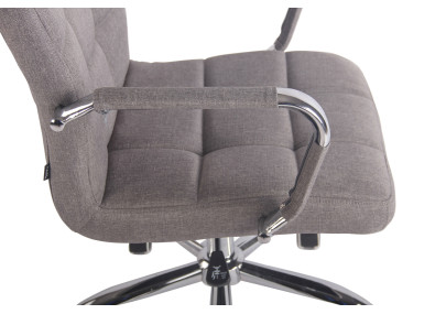 Chaise de bureau en tissu gris Deli