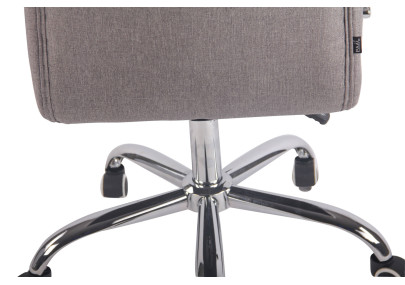 Chaise de bureau en tissu gris Deli