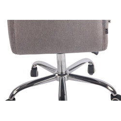 Chaise de bureau en tissu gris Deli