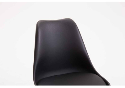 Chaise de bureau Toulouse, plastique, noire