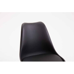 Chaise de bureau Toulouse, plastique, noire