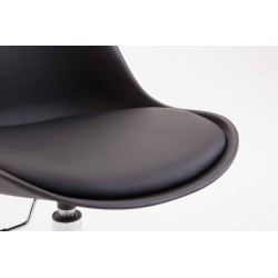 Chaise de bureau Toulouse, plastique, noire