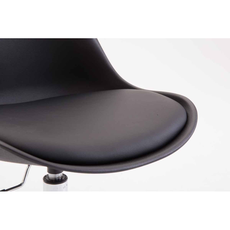 Chaise de bureau Toulouse, plastique, noire