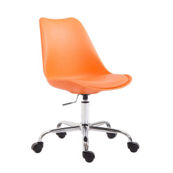 Chaise de bureau Toulouse en plastique orange