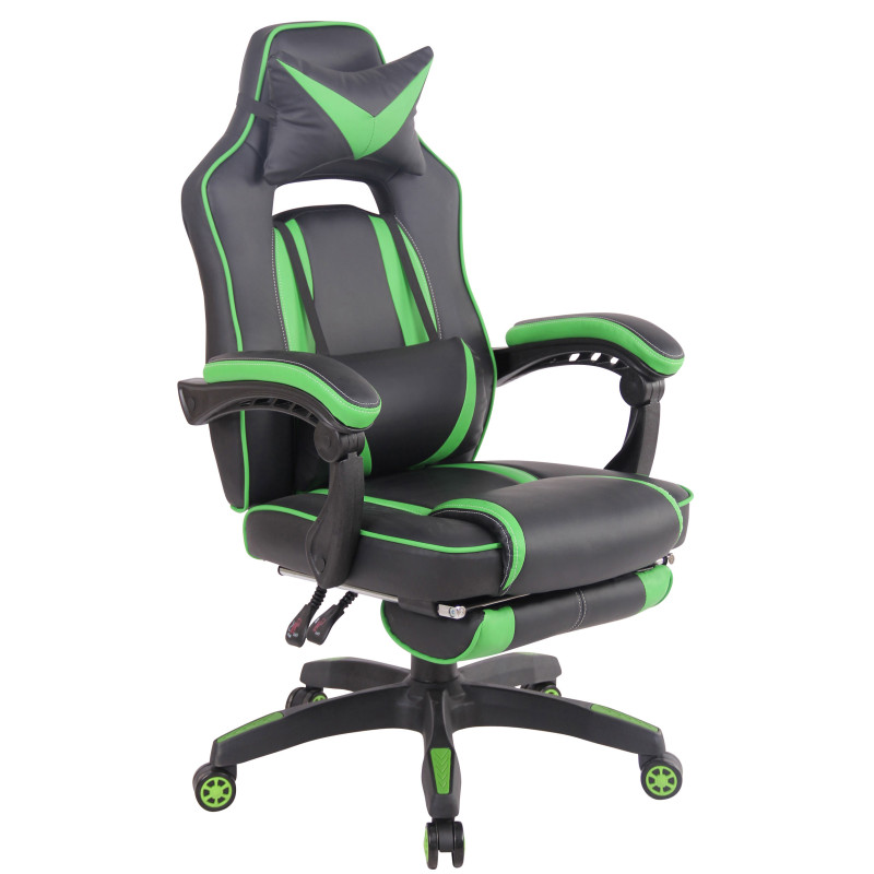 Sedia Gaming Heat In Similpelle Nero/verde