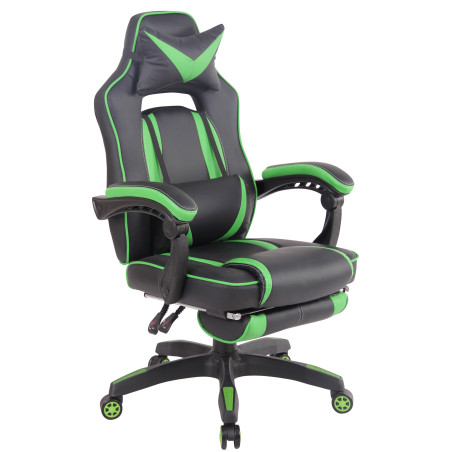 Sedia Gaming Heat In Similpelle Nero/verde