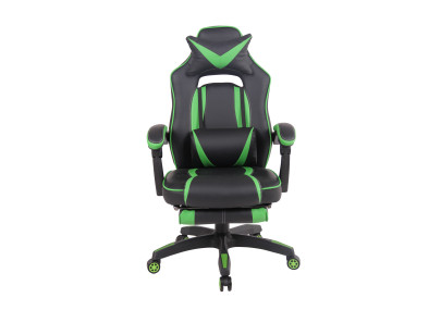 Chaise de bureau chauffante, noire/verte