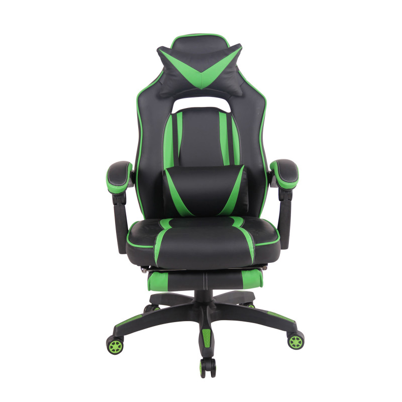 Sedia Gaming Heat In Similpelle Nero/verde