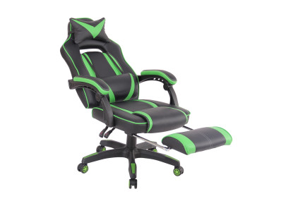 Chaise de bureau chauffante, noire/verte