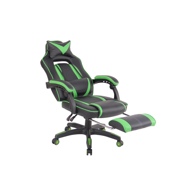 Sedia Gaming Heat In Similpelle Nero/verde