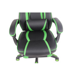 Sedia Gaming Heat In Similpelle Nero/verde
