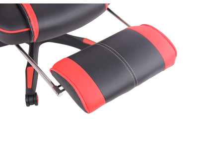 Chaise de bureau chauffante, noire/rouge