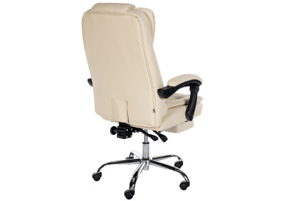 Fauteuil de bureau Oxygen, similicuir, cr?me