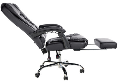 Fauteuil de bureau Oxygen, similicuir noir