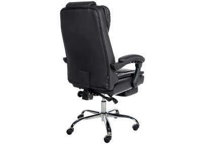 Fauteuil de bureau Oxygen, similicuir noir