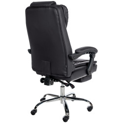 Fauteuil de bureau Oxygen, similicuir noir