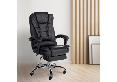 Fauteuil de bureau Oxygen, similicuir noir