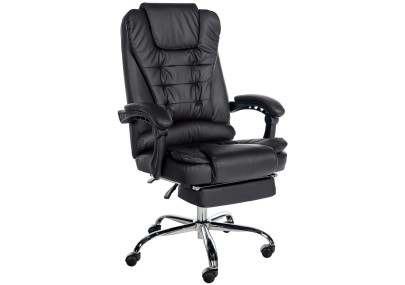 Fauteuil de bureau Oxygen, similicuir noir