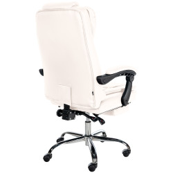 Fauteuil de bureau Oxygen, similicuir blanc