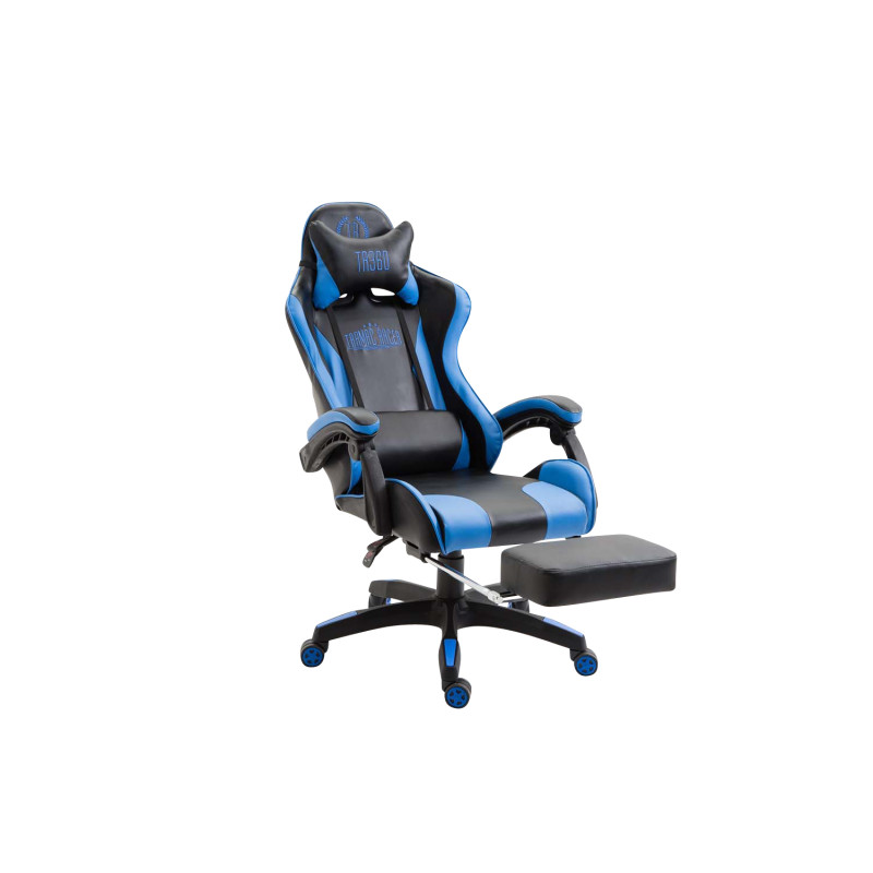 Fauteuil de bureau Ignite, similicuir, noir/bleu