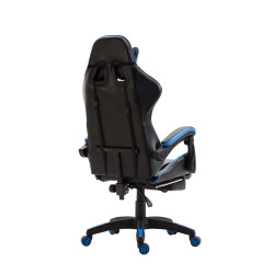 Fauteuil de bureau Ignite, similicuir, noir/bleu