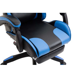 Fauteuil de bureau Ignite, similicuir, noir/bleu