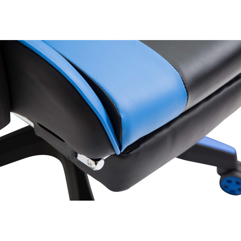Fauteuil de bureau Ignite, similicuir, noir/bleu