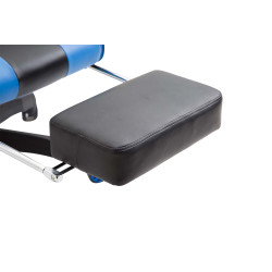 Fauteuil de bureau Ignite, similicuir, noir/bleu