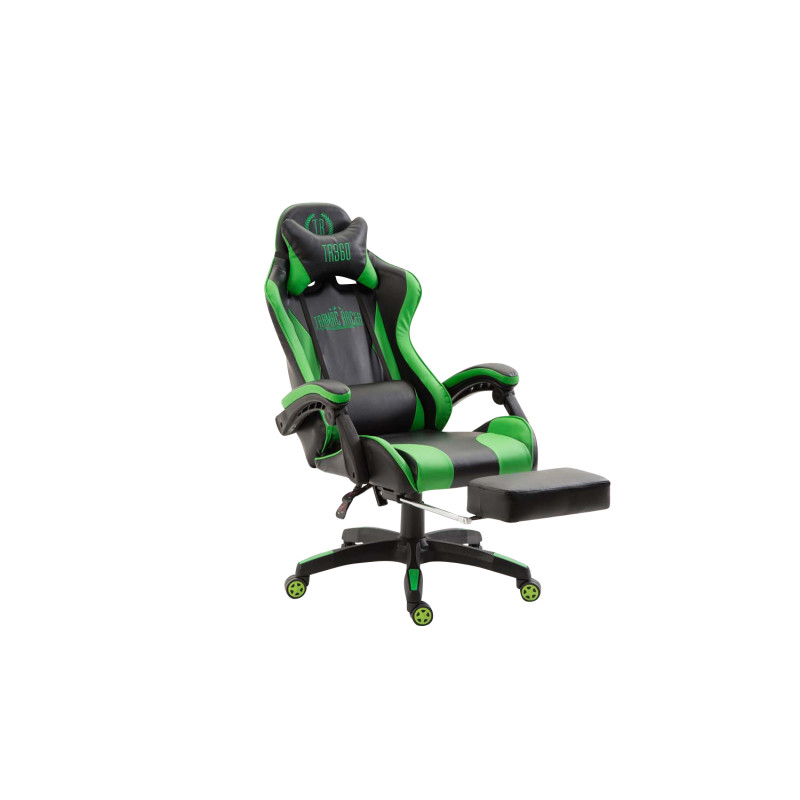 Fauteuil de bureau Ignite, similicuir, noir/vert