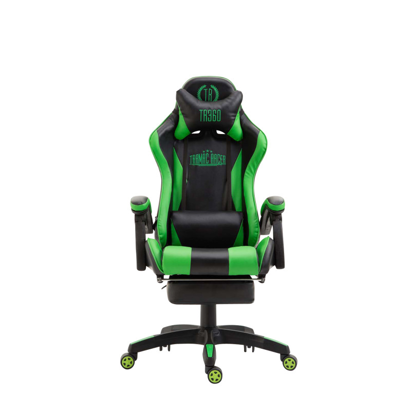 Fauteuil de bureau Ignite, similicuir, noir/vert
