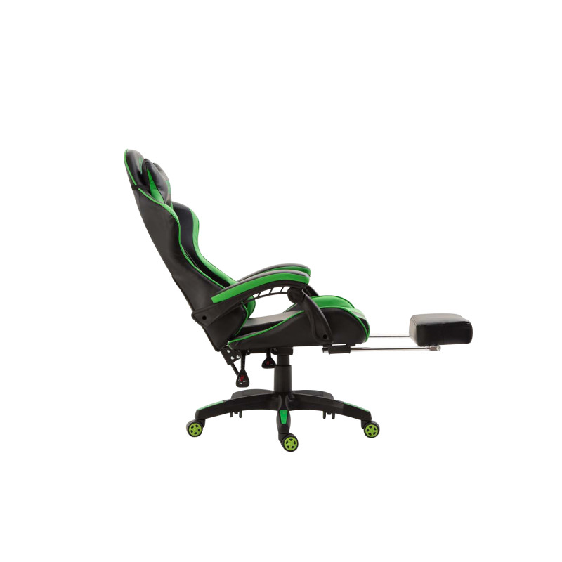 Fauteuil de bureau Ignite, similicuir, noir/vert