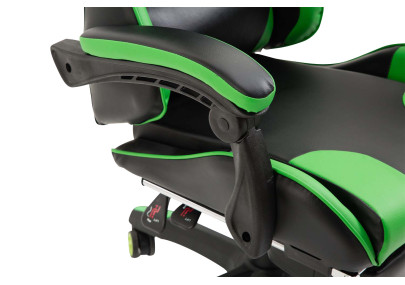 Fauteuil de bureau Ignite, similicuir, noir/vert