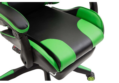 Fauteuil de bureau Ignite, similicuir, noir/vert