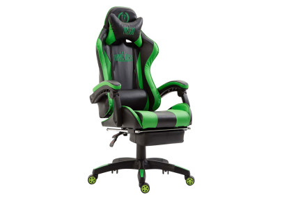 Fauteuil de bureau Ignite, similicuir, noir/vert