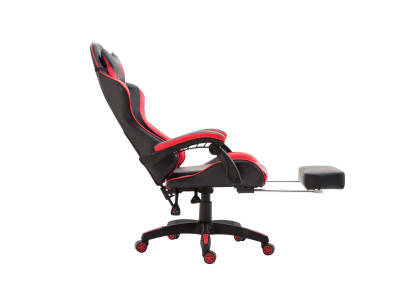 Fauteuil de bureau Ignite, similicuir, noir/rouge