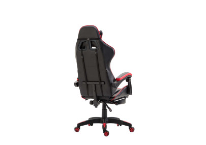 Fauteuil de bureau Ignite, similicuir, noir/rouge